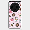 Cute Coffee Snacks Glass Case Cover For Vivo X100 5G