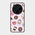 Cute Coffee Snacks Glass Case Cover For Vivo X200 5G