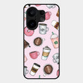 Cute Coffee Snacks Glass Case Cover For Vivo X200 Fe 5G