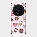 Cute Coffee Snacks Glass Case Cover For Vivo X200 Pro 5G