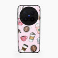 Cute Coffee Snacks Glass Case Cover For Vivo X300 Pro 5G