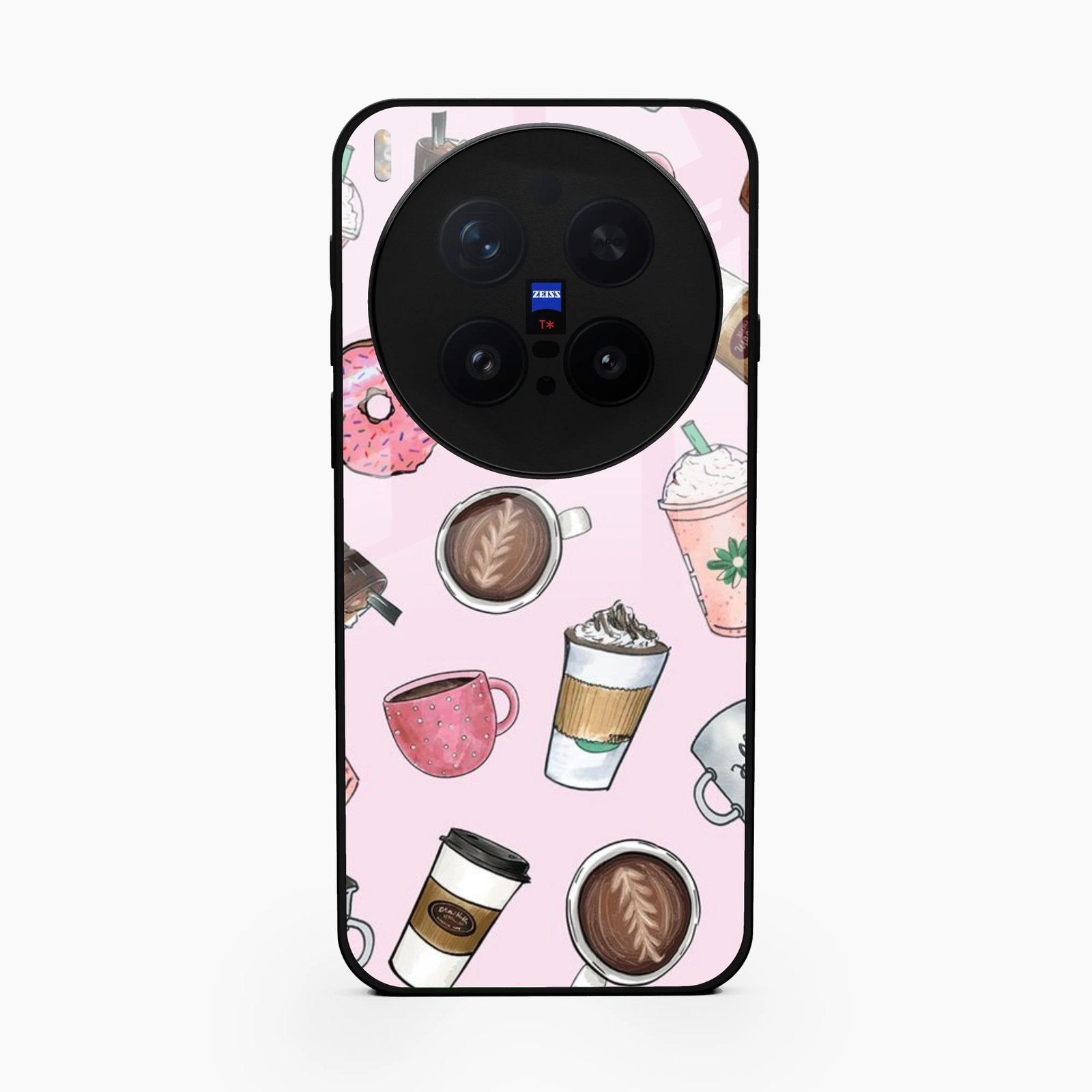 Cute Coffee Snacks Glass Case Cover For Vivo X300 Pro 5G