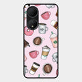 Cute Coffee Snacks Glass Case Cover For Vivo Y100A 5G