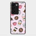 Cute Coffee Snacks Glass Case Cover For Vivo Y200E 5G