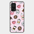 Cute Coffee Snacks Glass Case Cover For Xiaomi Mi 10T Pro 5G