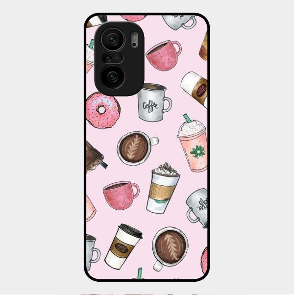 Cute Coffee Snacks Glass Case Cover For Xiaomi Mi 11X 5G