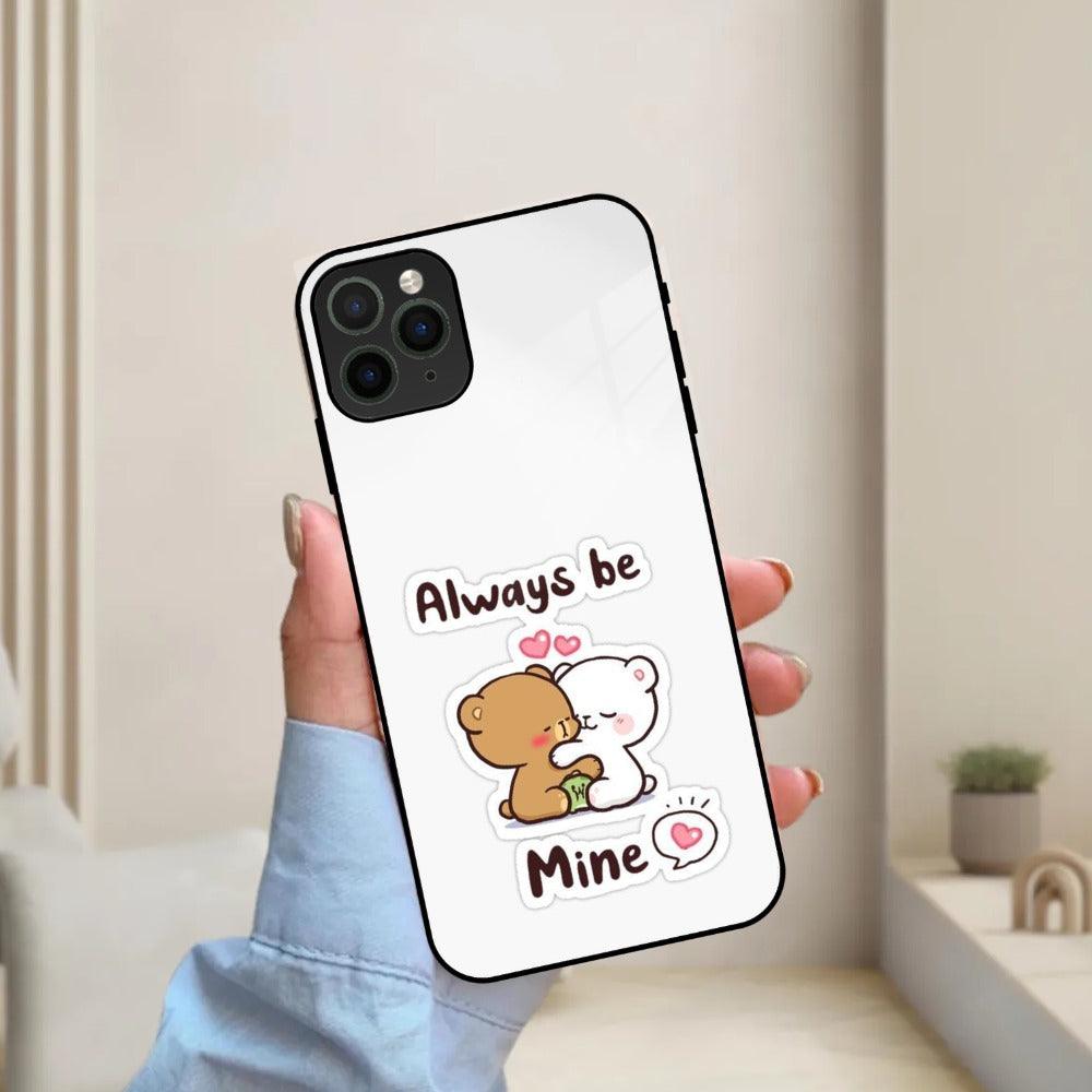 Cute Cuddle Bears Glass Case Cover For iPhone