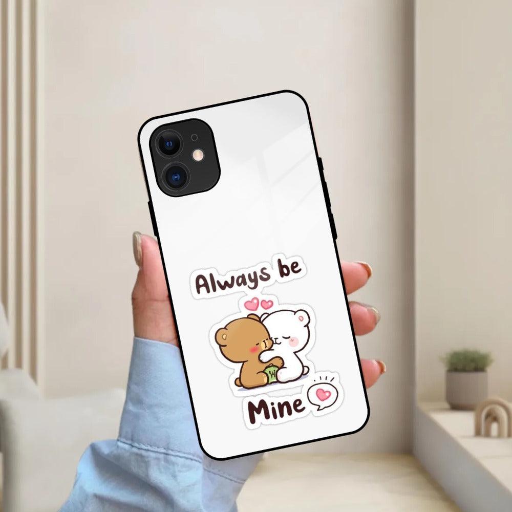 Cute Cuddle Bears Glass Case Cover For iPhone