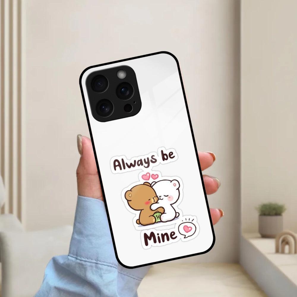 Cute Cuddle Bears Glass Case Cover For iPhone