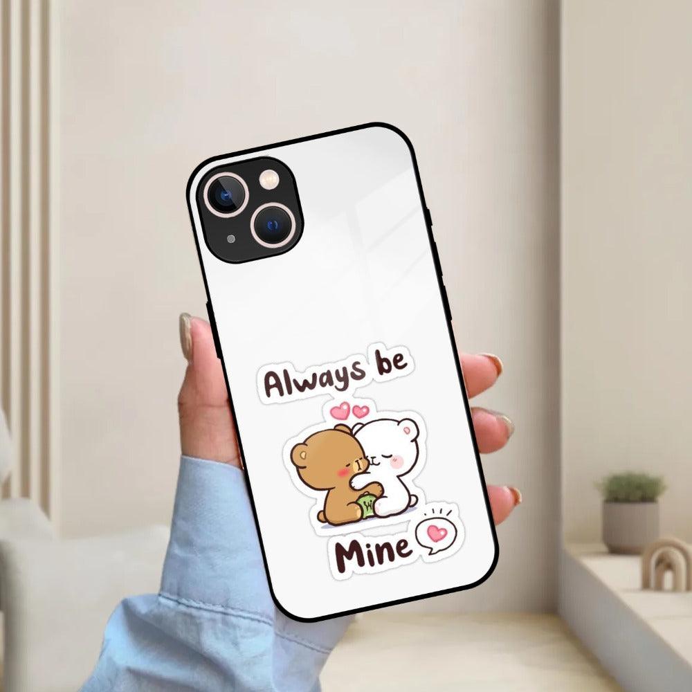 Cute Cuddle Bears Glass Case Cover For iPhone