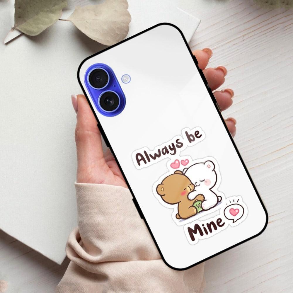 Cute Cuddle Bears Glass Case Cover For iPhone