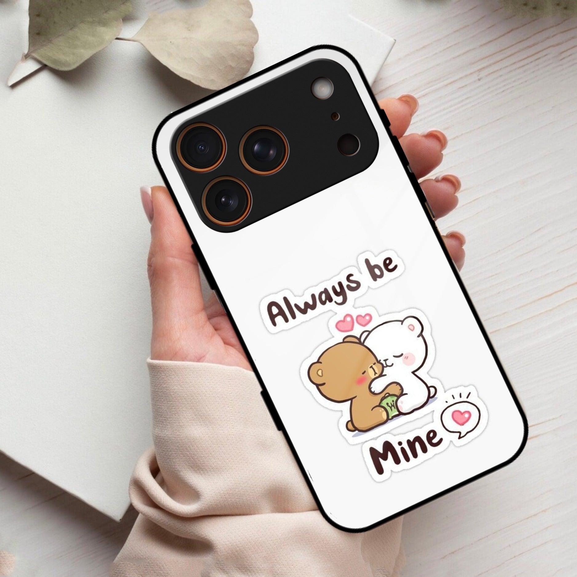 Cute Cuddle Bears Glass Case Cover For iPhone 17 Pro Max