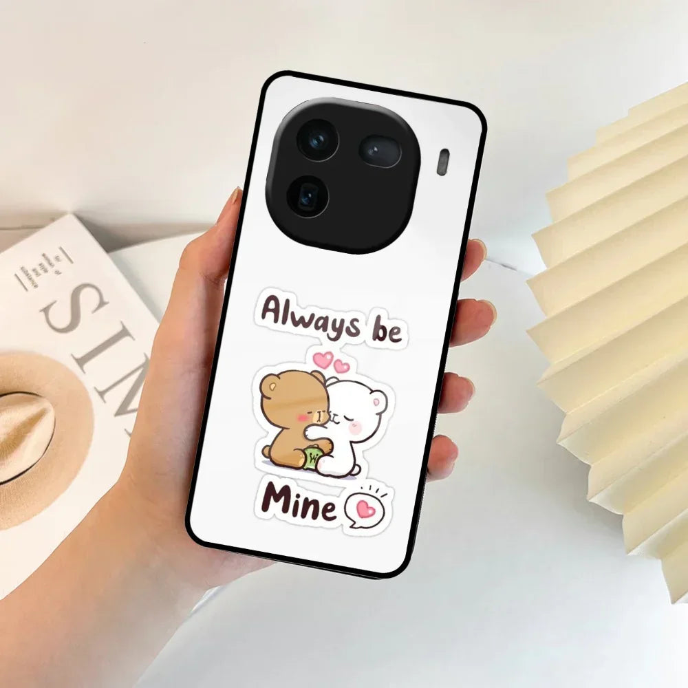 Cute Cuddle Bears Glass Case Cover For Vivo - ShopOnCliQ