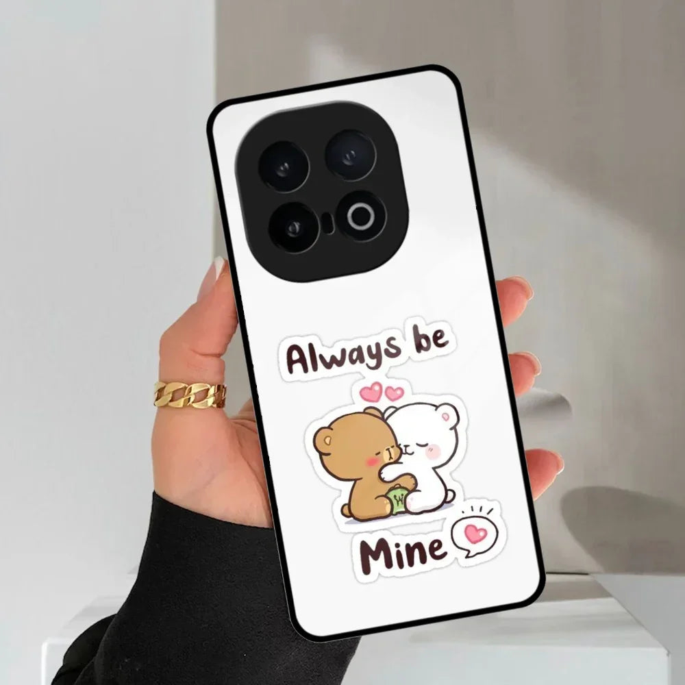 Cute Cuddle Bears Glass Case Cover For Vivo - ShopOnCliQ
