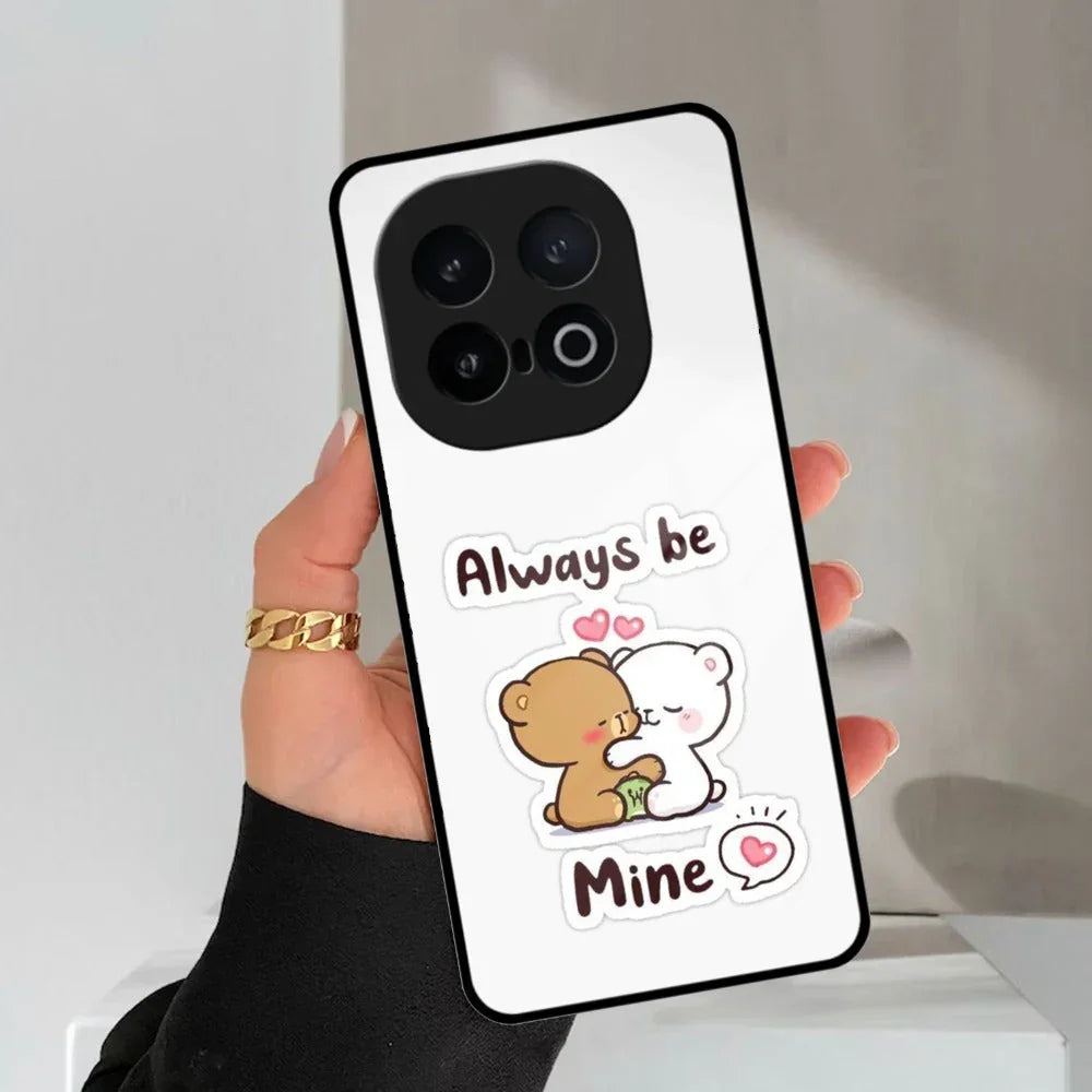 Cute Cuddle Bears Glass Case Cover For iQOO - ShopOnCliQ