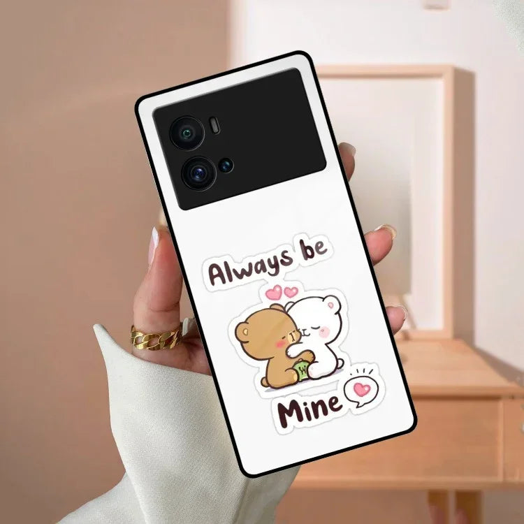 Cute Cuddle Bears Glass Case Cover For Vivo - ShopOnCliQ
