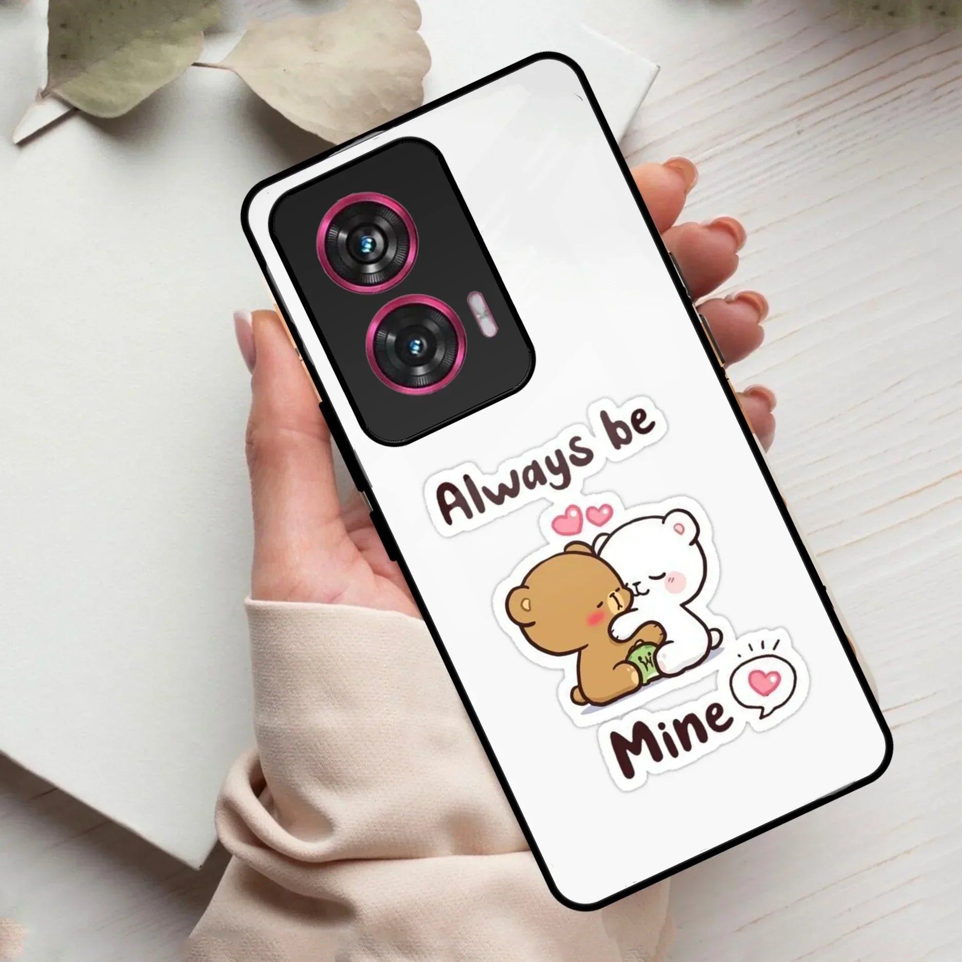 Cute Cuddle Bears Glass Case Cover For Motorola - ShopOnCliQ