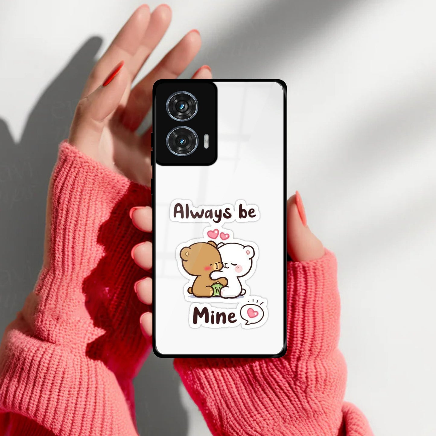 Cute Cuddle Bears Glass Case Cover For Motorola