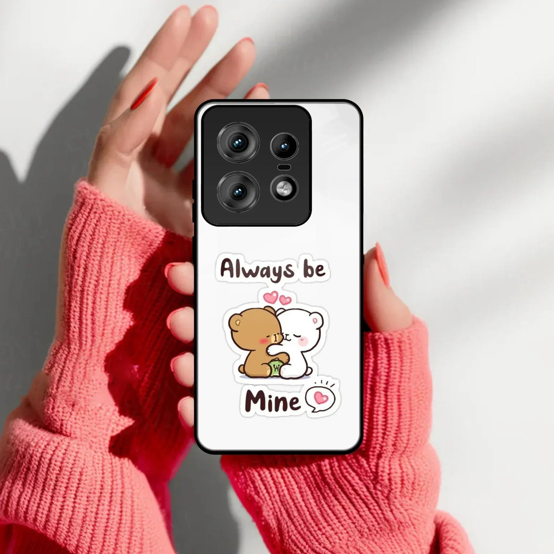 Cute Cuddle Bears Glass Case Cover For Motorola - ShopOnCliQ
