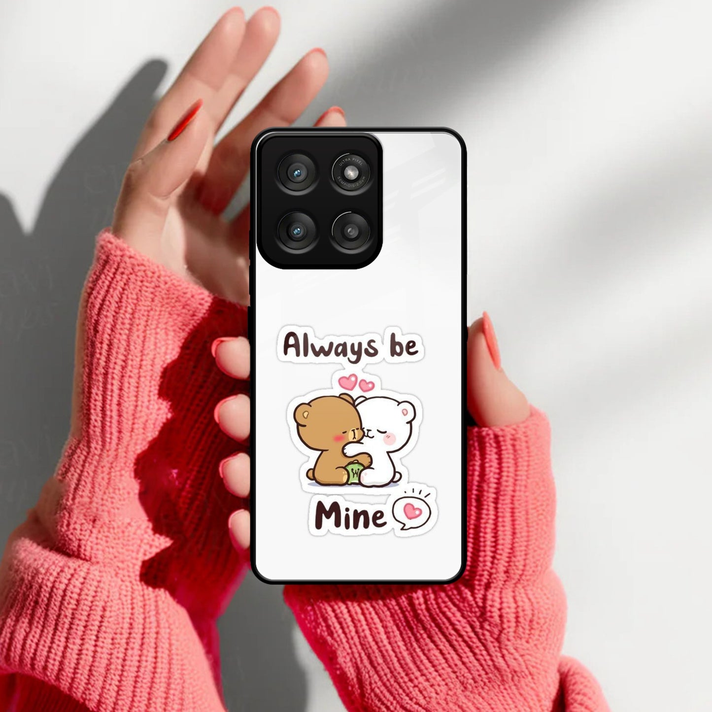 Cute Cuddle Bears Glass Case Cover For Motorola