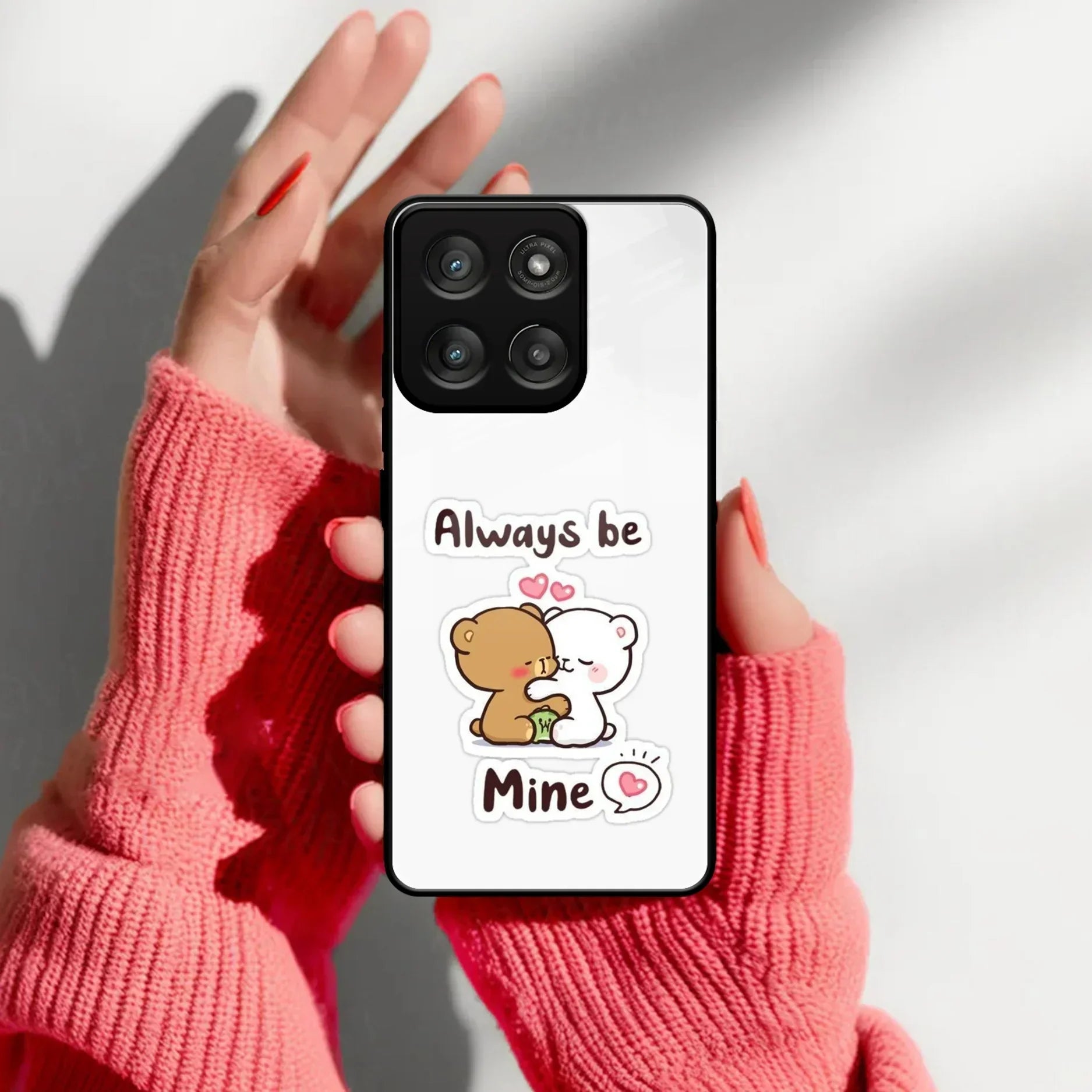 Cute Cuddle Bears Glass Case Cover For Motorola - ShopOnCliQ