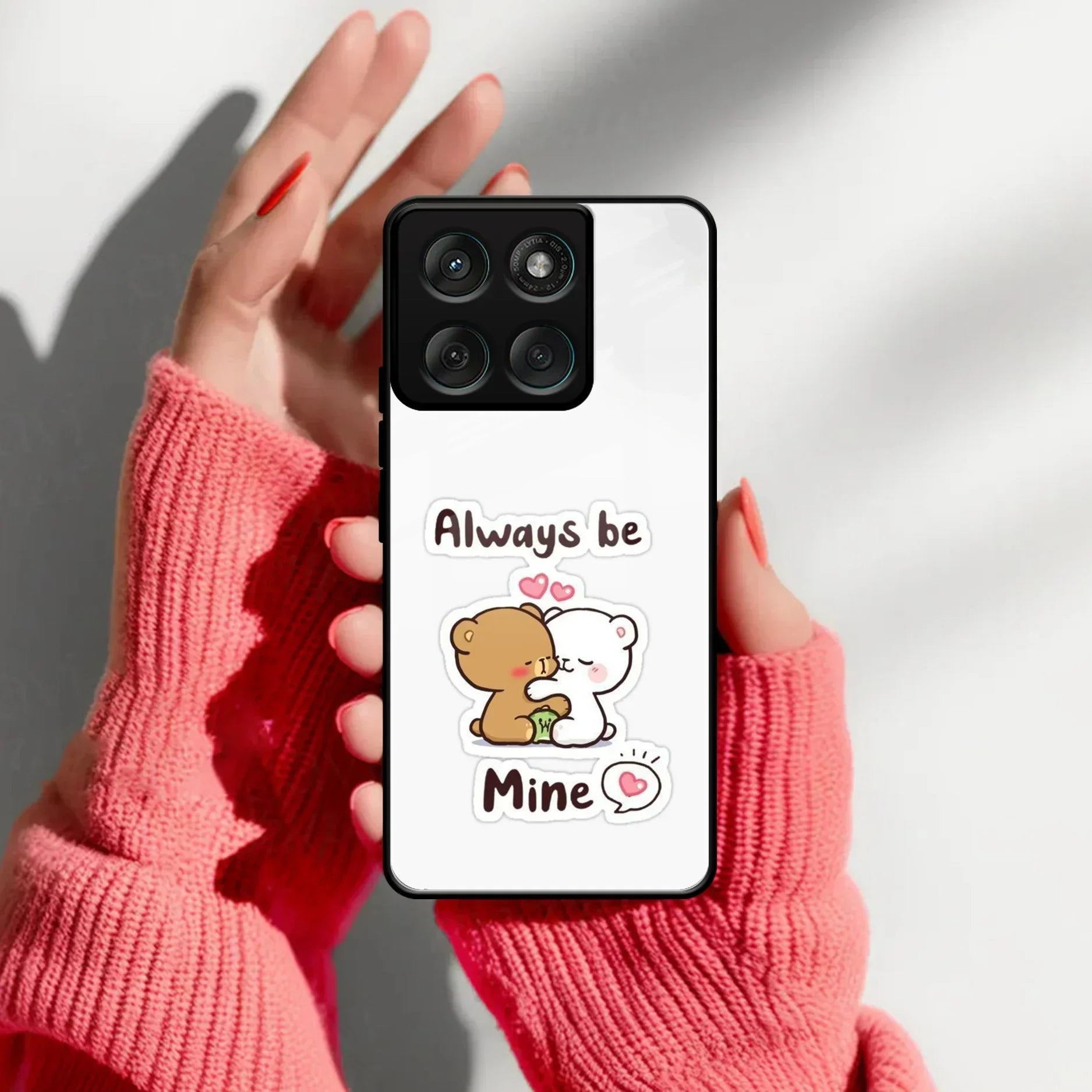 Cute Cuddle Bears Glass Case Cover For Motorola - ShopOnCliQ