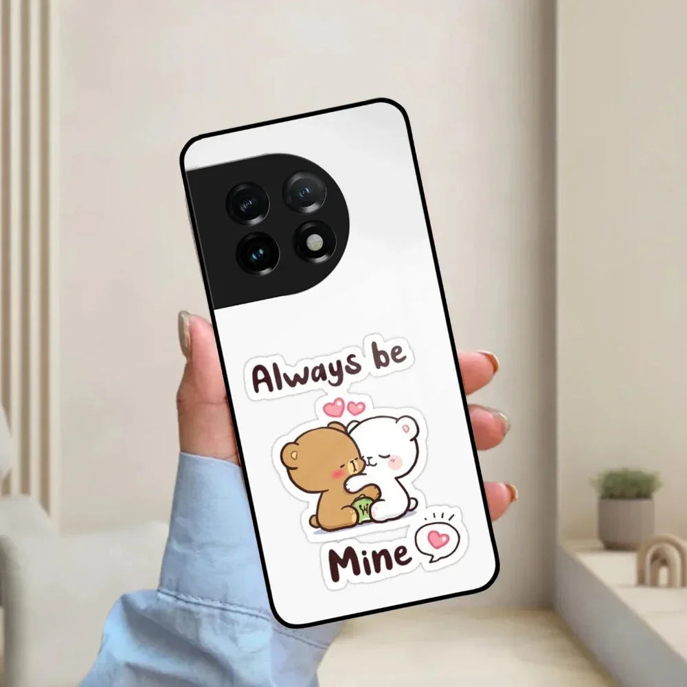 Cute Cuddle Bears Glass Case Cover For Oneplus - ShopOnCliQ