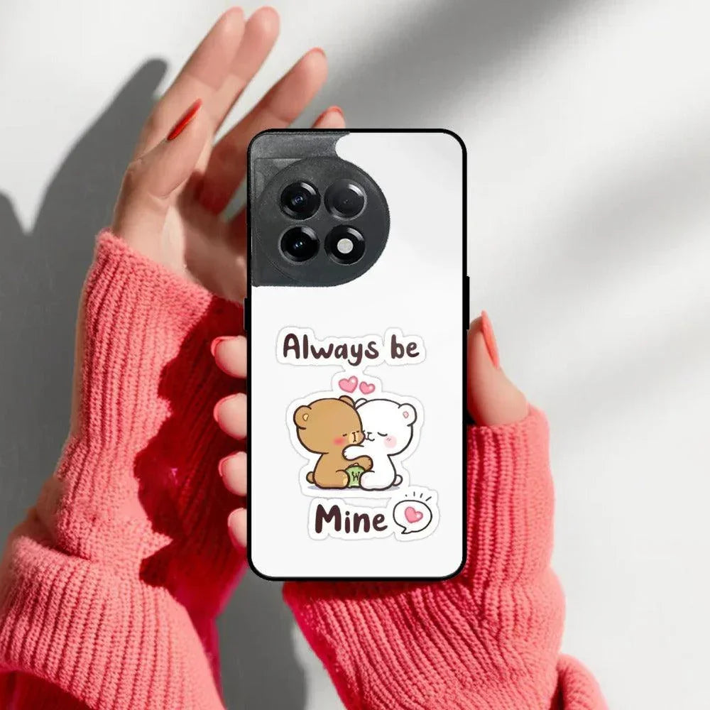 Cute Cuddle Bears Glass Case Cover For Oneplus - ShopOnCliQ