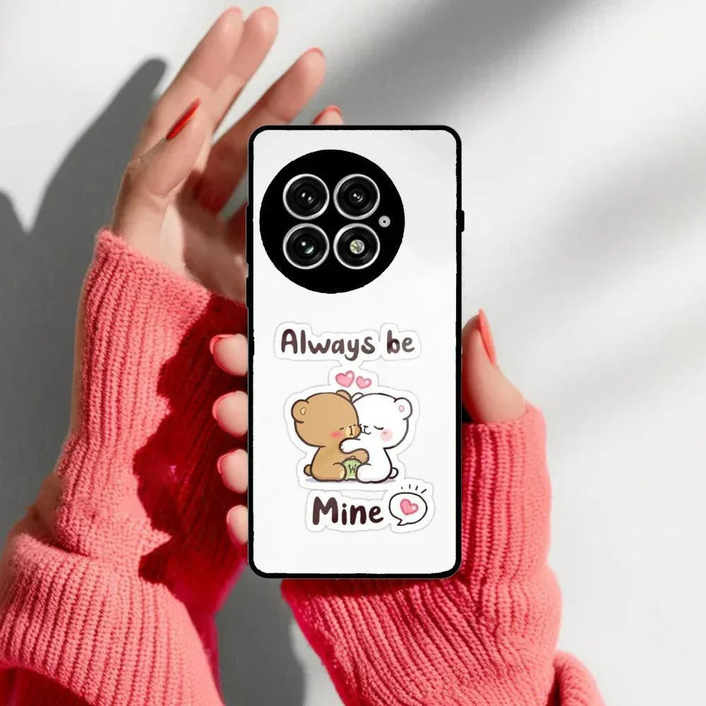 Cute Cuddle Bears Glass Case Cover For Oneplus - ShopOnCliQ