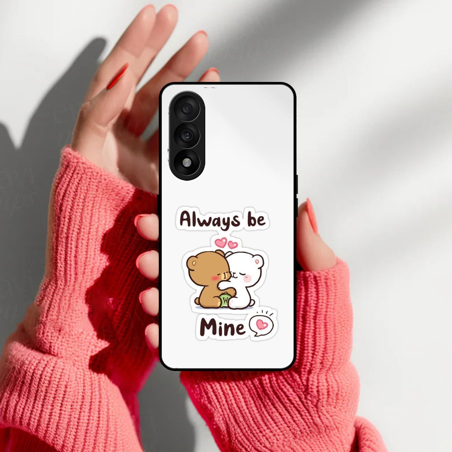 Cute Cuddle Bears Glass Case Cover For Oneplus