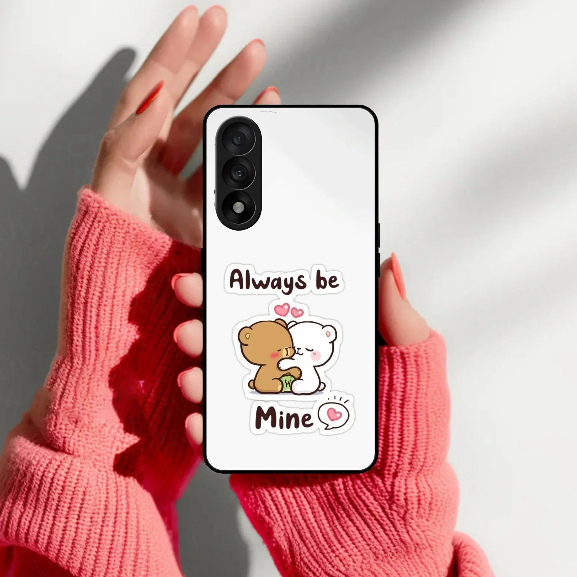 Cute Cuddle Bears Glass Case Cover For Oneplus - ShopOnCliQ