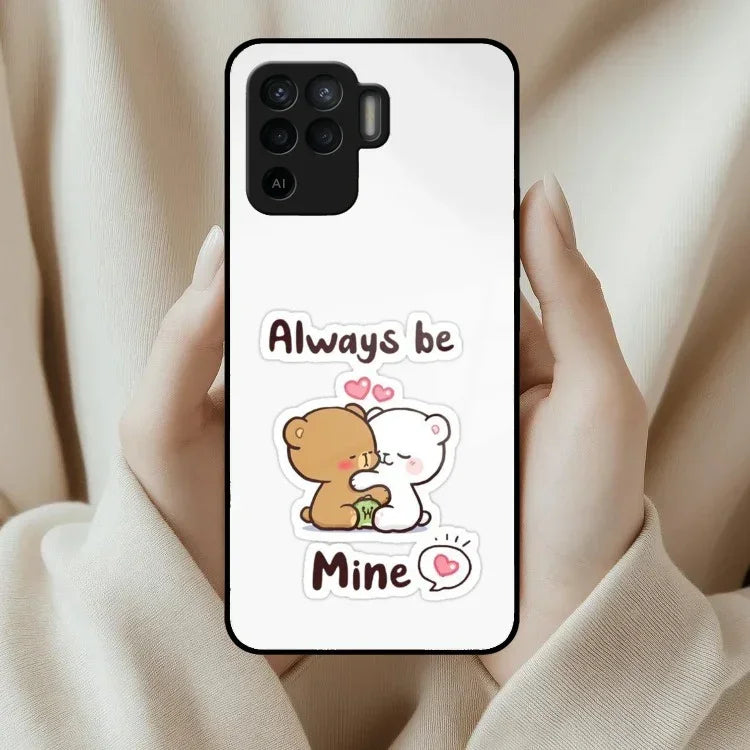 Cute Cuddle Bears Glass Case Cover For Oppo - ShopOnCliQ