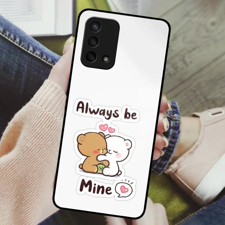 Cute Cuddle Bears Glass Case Cover For Oppo - ShopOnCliQ