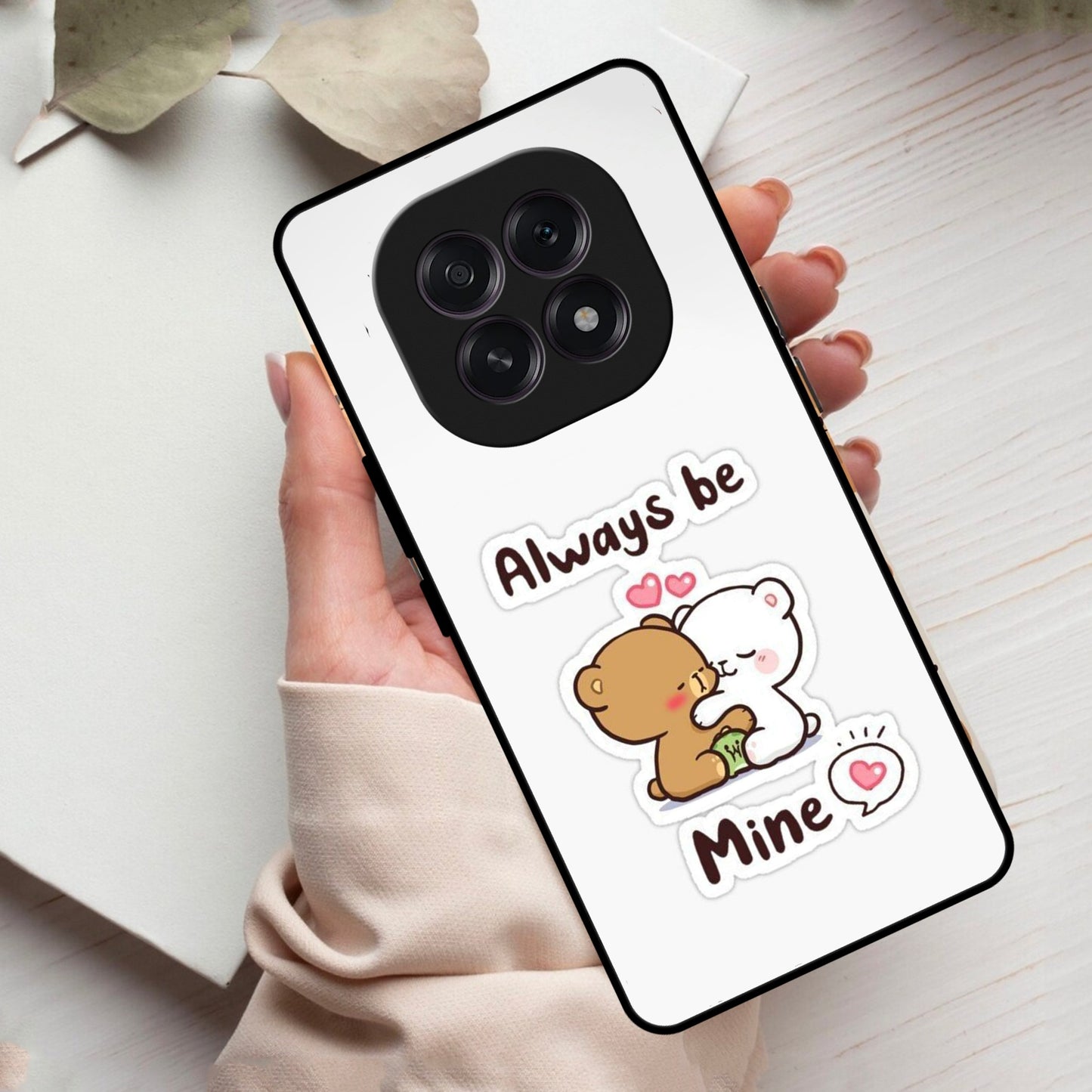 Cute Cuddle Bears Glass Case Cover For Oppo
