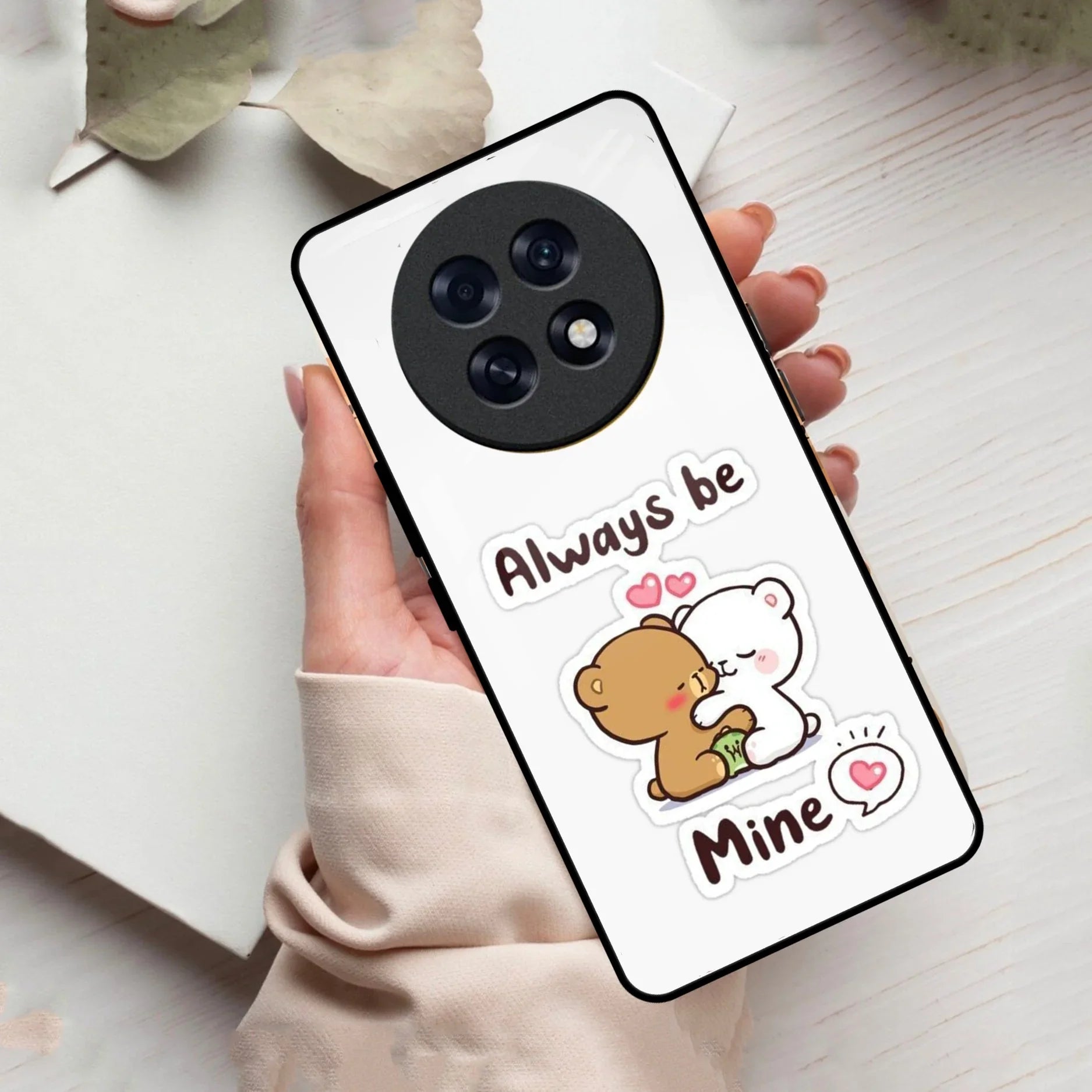 Cute Cuddle Bears Glass Case Cover For Oppo