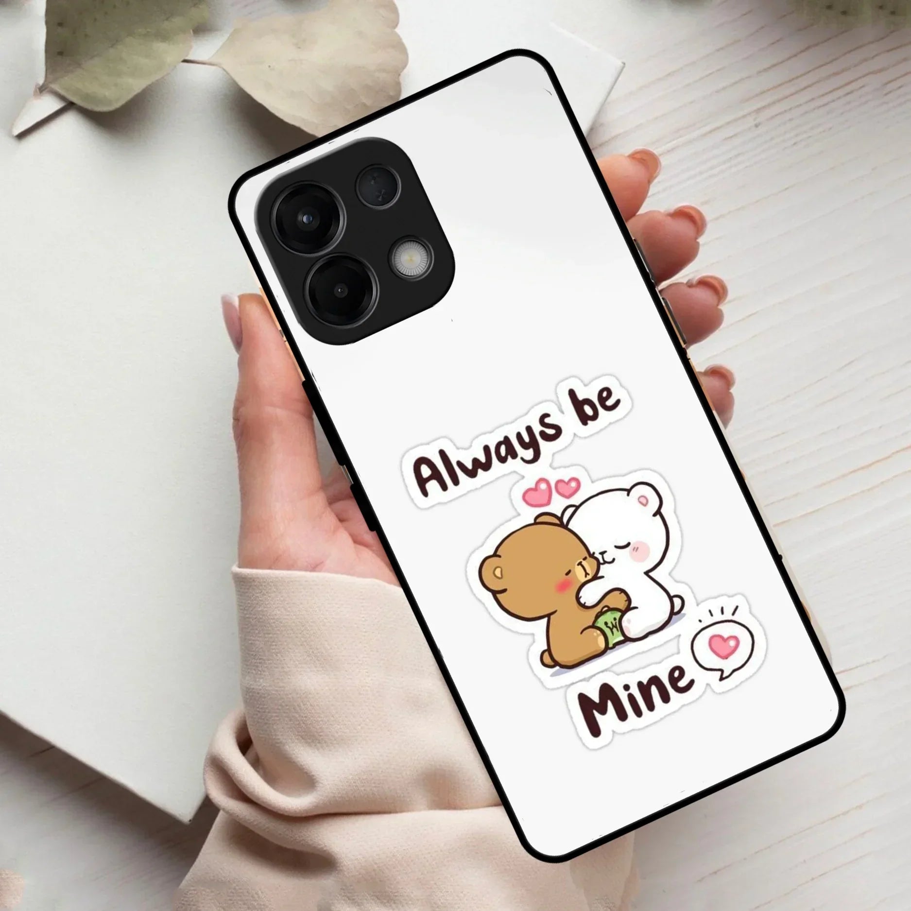 Cute Cuddle Bears Glass Case Cover For Oppo - ShopOnCliQ
