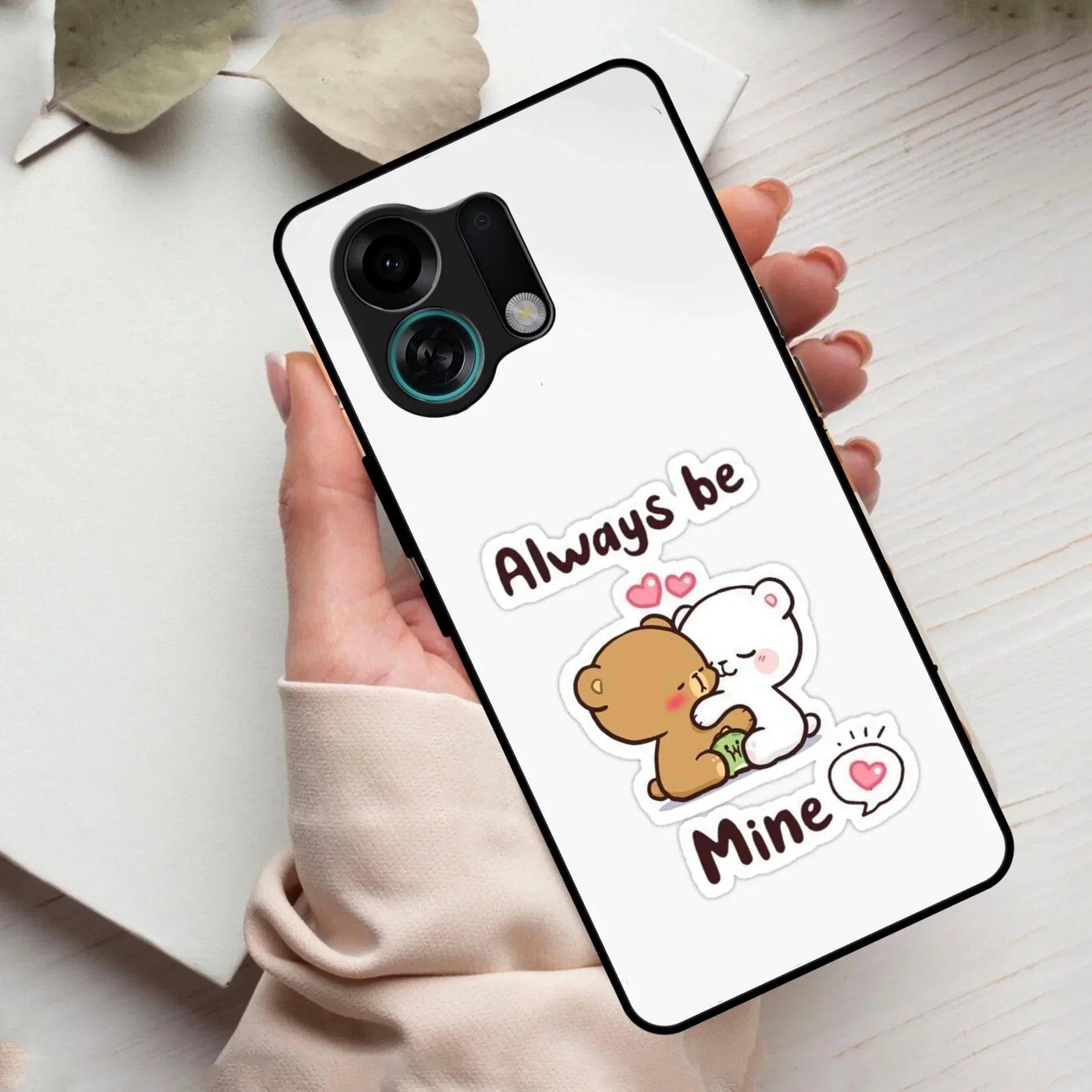 Cute Cuddle Bears Glass Case Cover For Oppo - ShopOnCliQ
