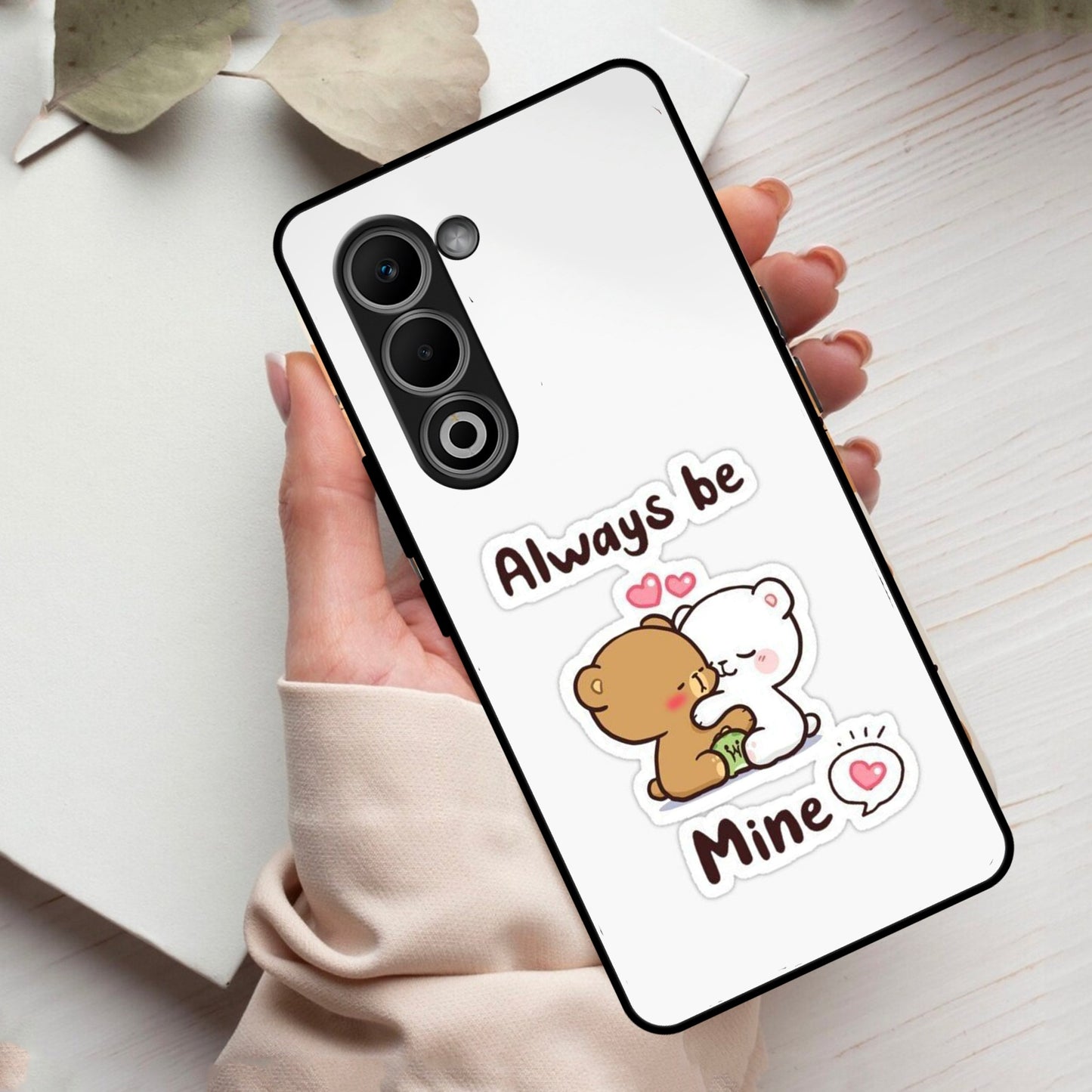 Cute Cuddle Bears Glass Case Cover For Oppo