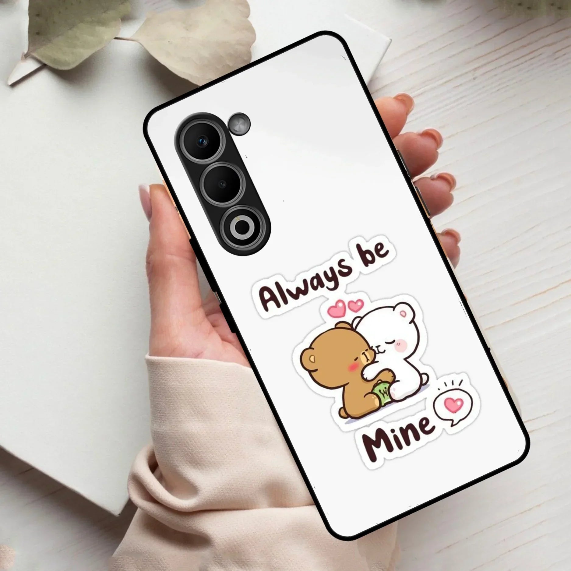 Cute Cuddle Bears Glass Case Cover For Oppo - ShopOnCliQ