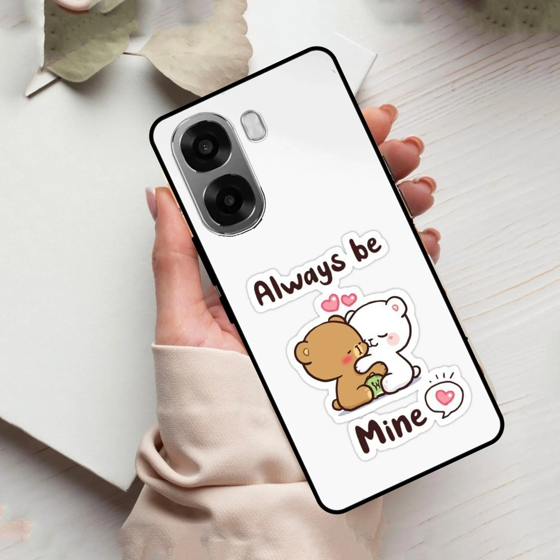 Cute Cuddle Bears Glass Case Cover For Oppo