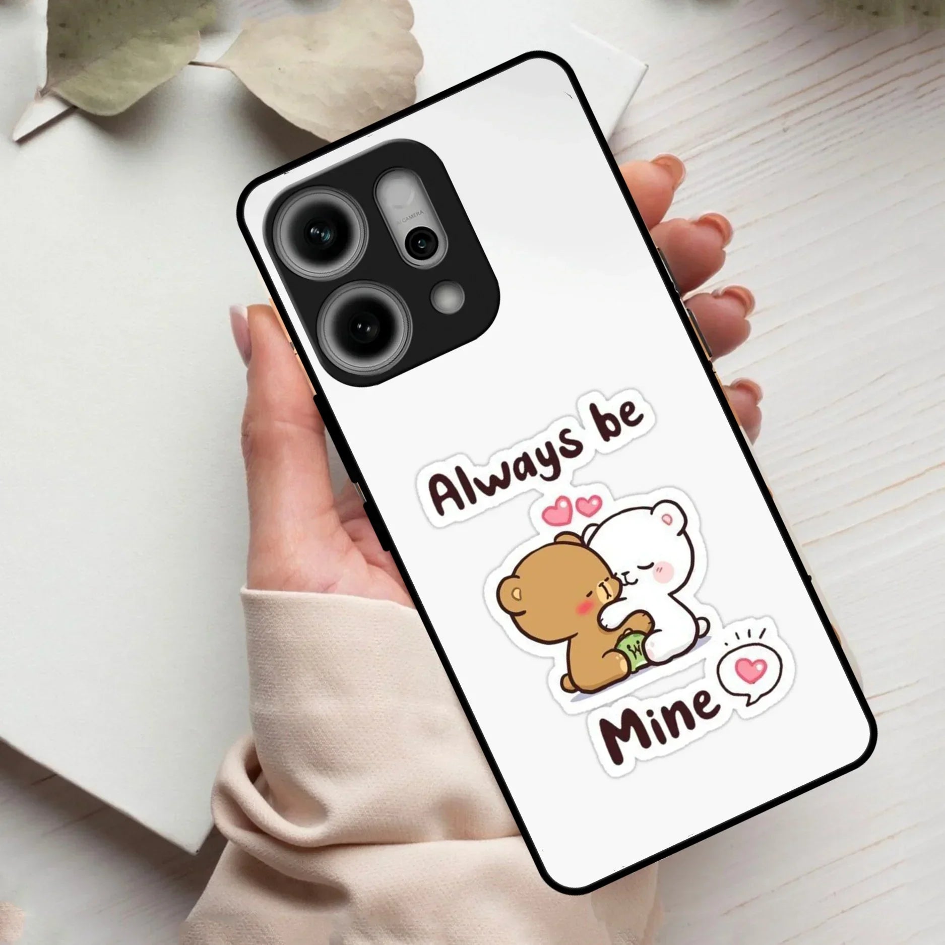 Cute Cuddle Bears Glass Case Cover For Oppo - ShopOnCliQ