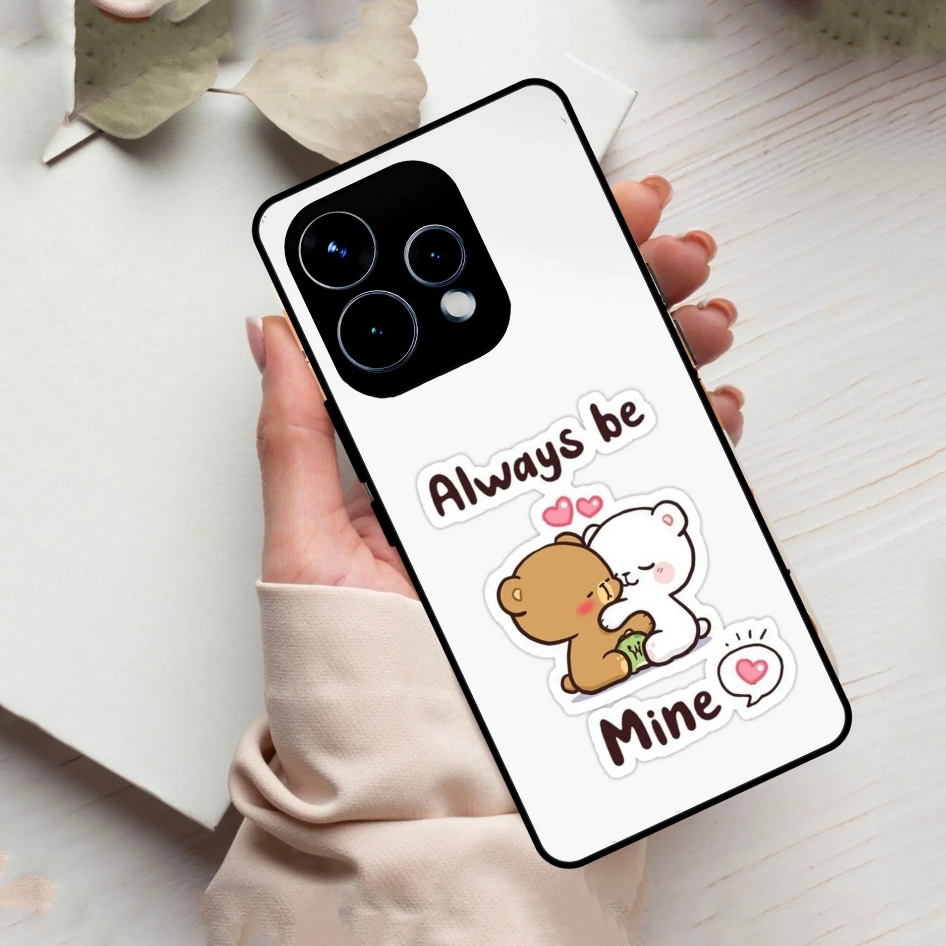 Cute Cuddle Bears Glass Case Cover For Oppo