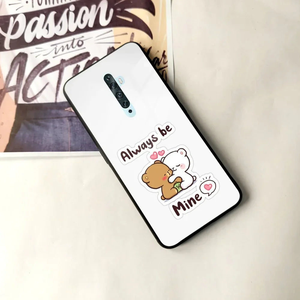 Cute Cuddle Bears Glass Case Cover For Oppo - ShopOnCliQ
