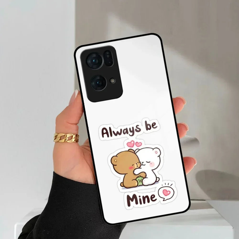 Cute Cuddle Bears Glass Case Cover For Oppo - ShopOnCliQ