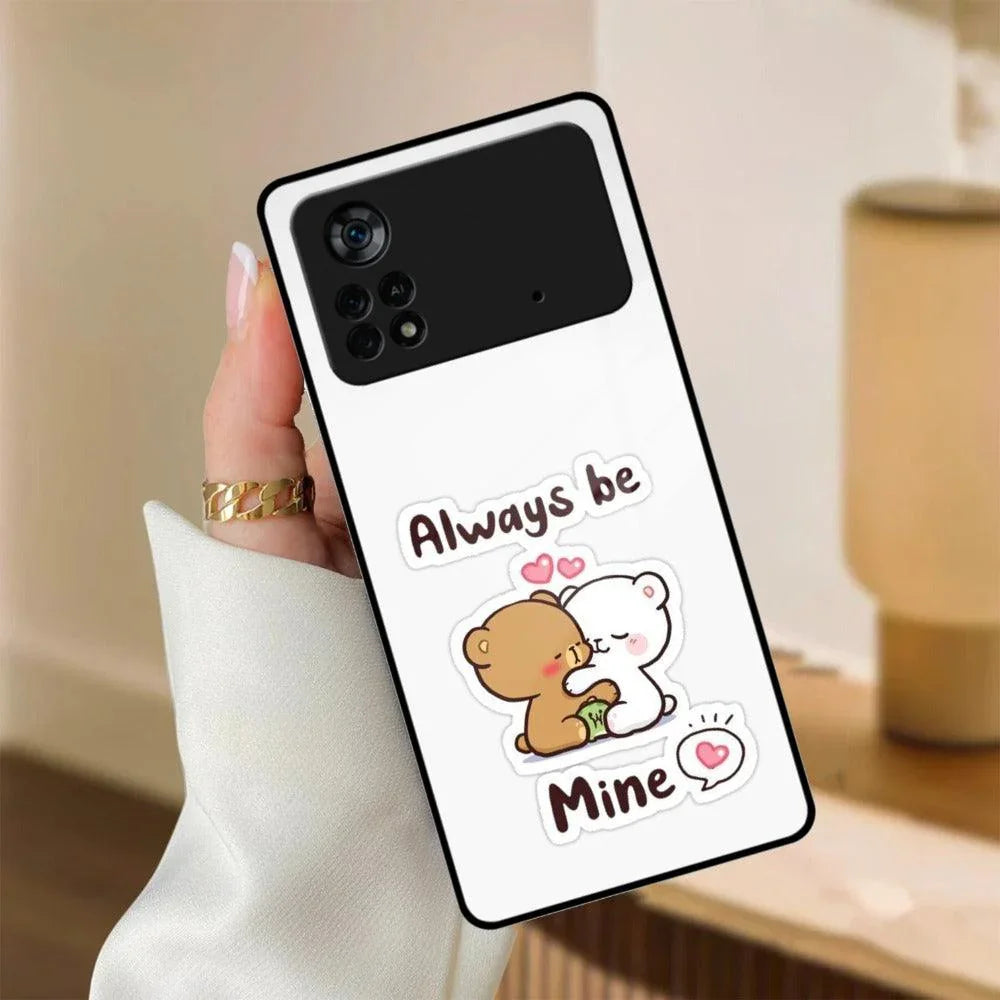 Cute Cuddle Bears Glass Case Cover For Poco - ShopOnCliQ