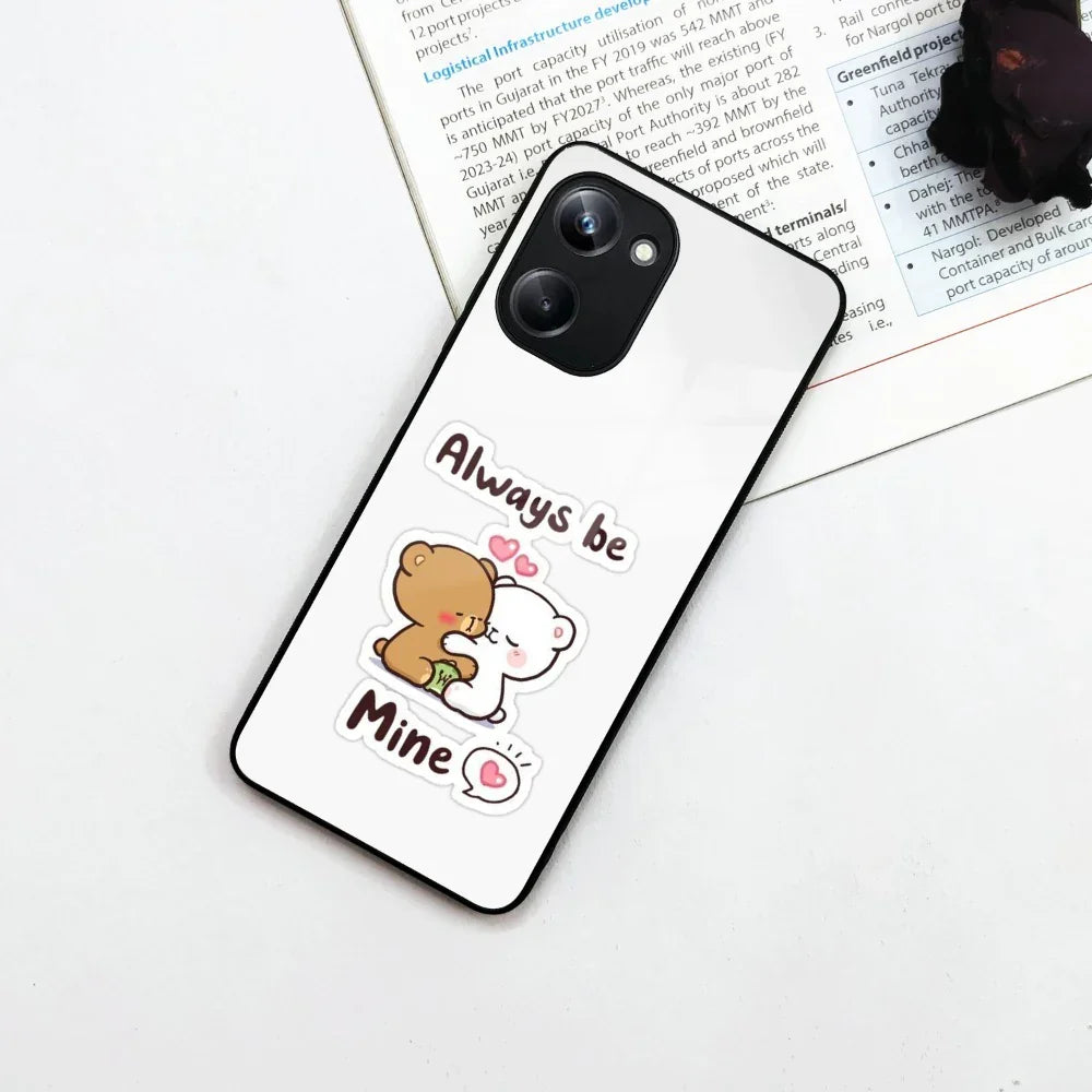 Cute Cuddle Bears Glass Case Cover For Realme/Narzo - ShopOnCliQ