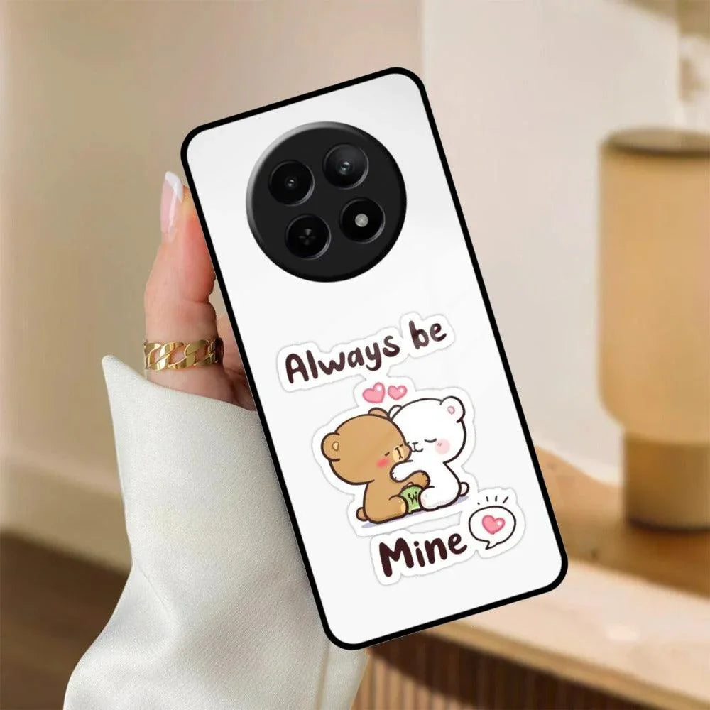 Cute Cuddle Bears Glass Case Cover For Realme/Narzo - ShopOnCliQ