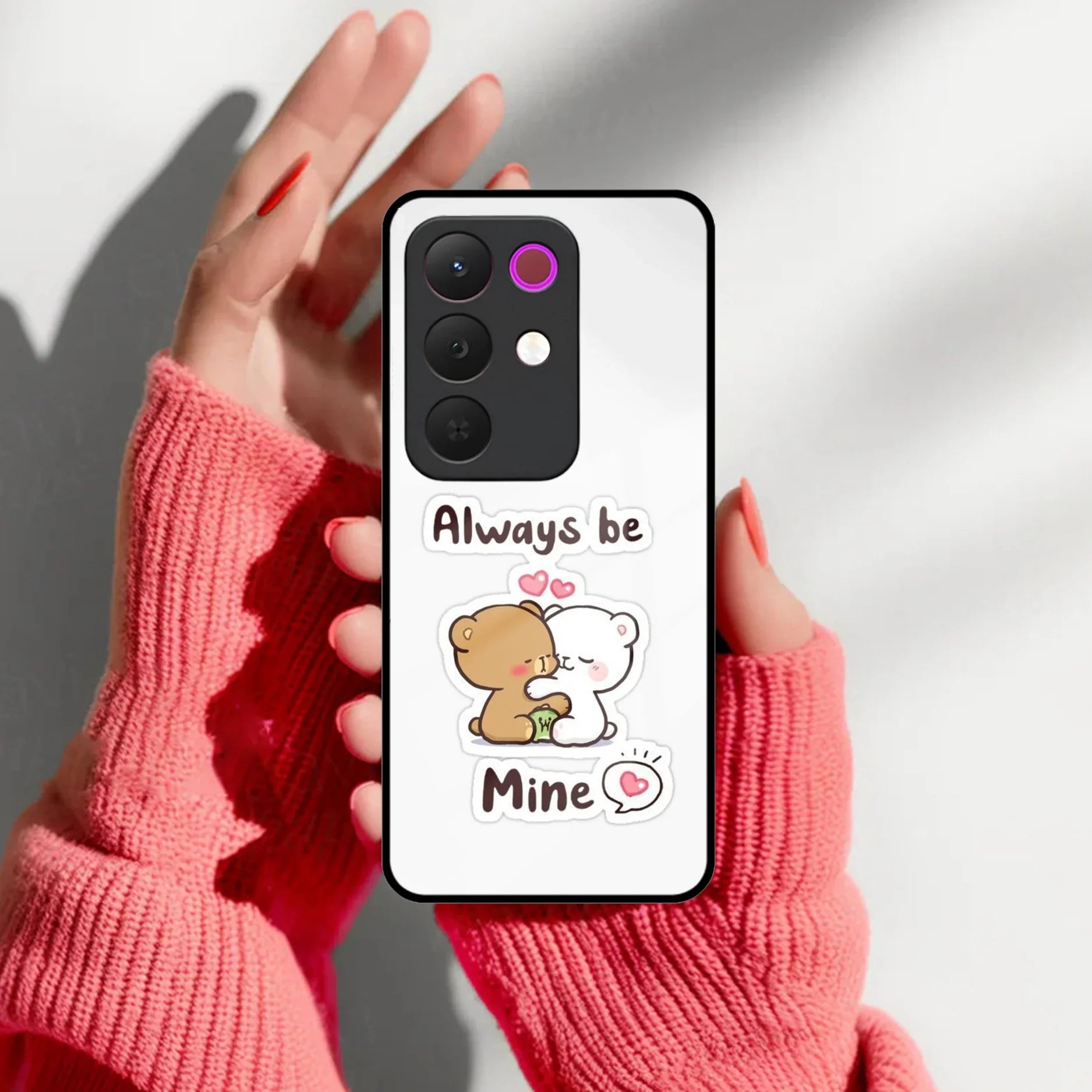 Cute Cuddle Bears Glass Case Cover For Realme/Narzo