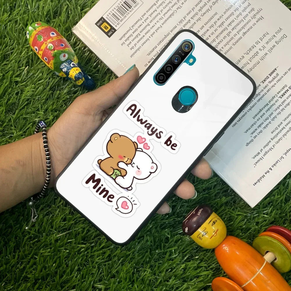 Cute Cuddle Bears Glass Case Cover For Realme/Narzo - ShopOnCliQ