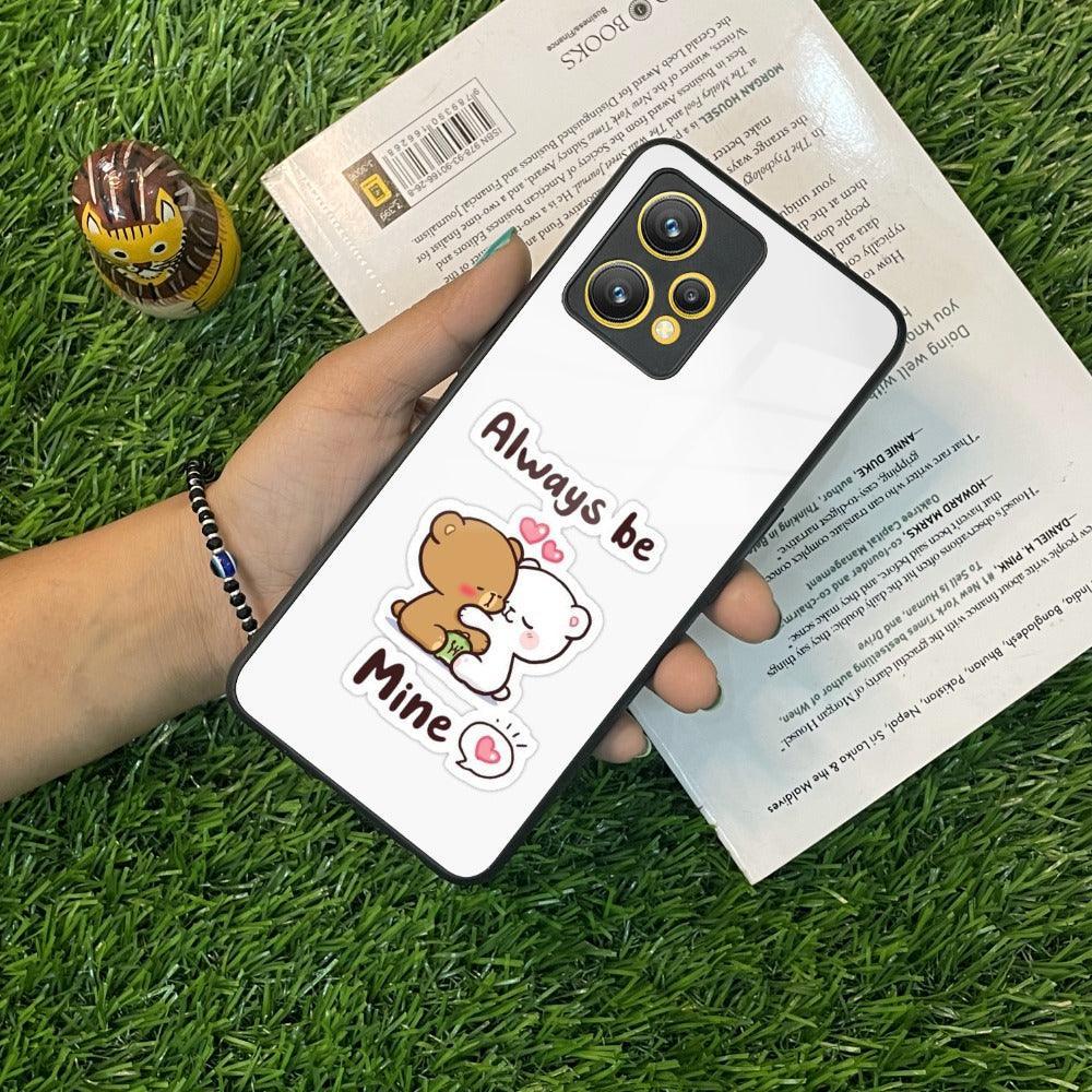 Cute Cuddle Bears Glass Case Cover For Realme/Narzo - ShopOnCliQ